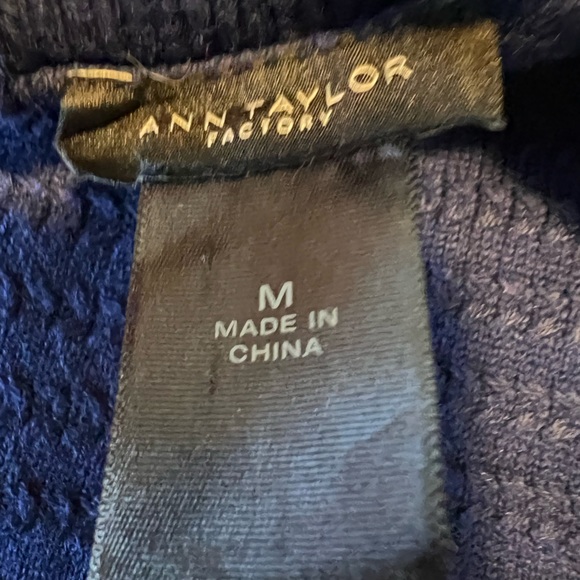 Ann Taylor Royal Blue Cotton sweater dress - Picture 2 of 3